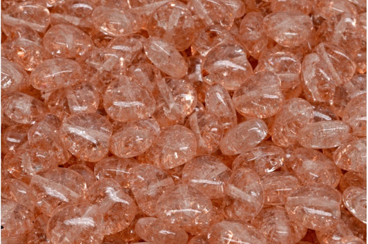 Herzperlen, Crystal Cracked Light Pink Peach (00030-85500-34305), Glas, Tschechische Republik