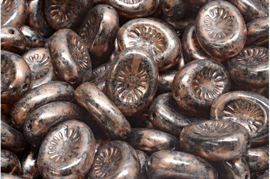 奇异果珠，透明灰铜溅（40030-86750），玻璃，捷克共和国