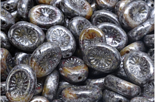 Kiwi Beads，6918 Travertin Silver Gray (06918-86800-34301)，玻璃，捷克共和国