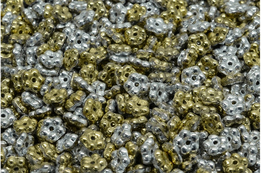 アウトレット 10グラム 忘れな草ビーズ、5 x 5 mm、クリスタル 98550 (00030-98550)、ガラス、チェコ共和国