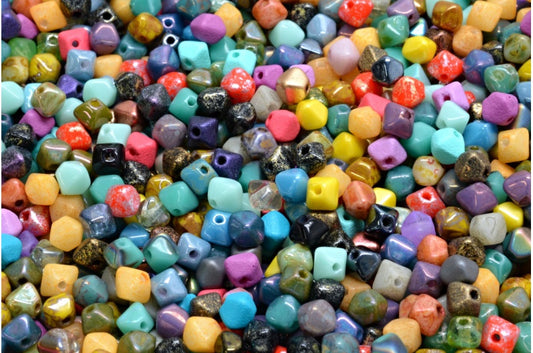 Bicone Beads, 1 Mixed Colors (00001-mix), Glass, Czech Republic