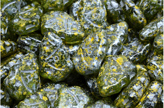 OUTLET 10克圣诞树珠子，17 x 12毫米，透明绿色银衬里 45701 (50230-54301-45701)，玻璃，捷克共和国