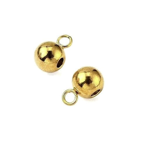 Round Pendant With Loop (9×6 mm)