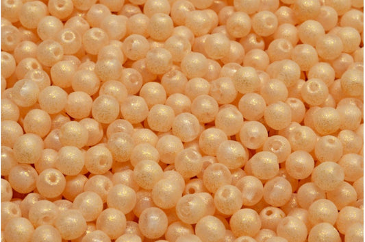 Round Druck Beads, Crystal Orange (00030-542014), Glass, Czech Republic