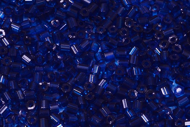 2-CUT Preciosa Ornela Rocailles Seed Beads, Blue Silver Lined (60100), Glass, Czech Republic