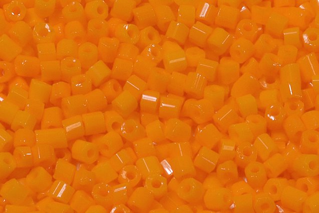 2-CUT Preciosa Ornela Rocailles Seed Beads, Opaque Orange (93110), Glass, Czech Republic