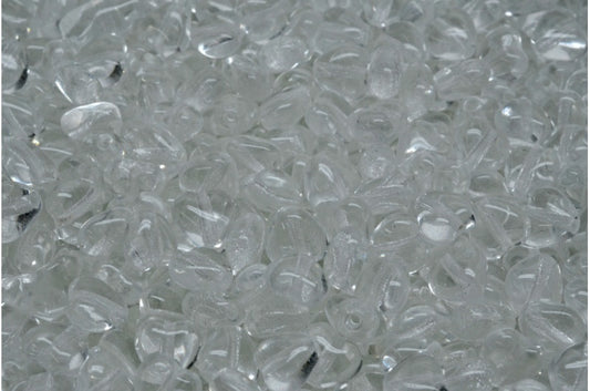 Heart Beads, Crystal (00030), Glass, Czech Republic