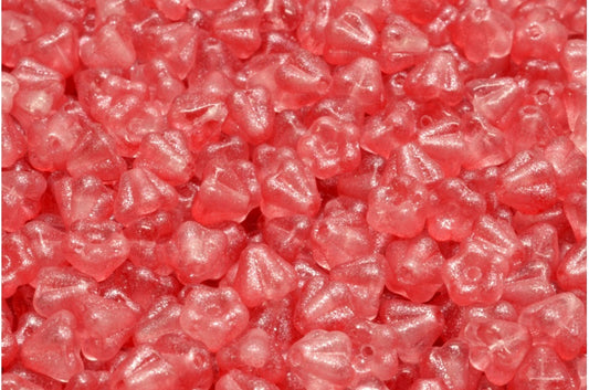 Bell Flower Beads, Crystal Red (00030-542005), Glass, Czech Republic