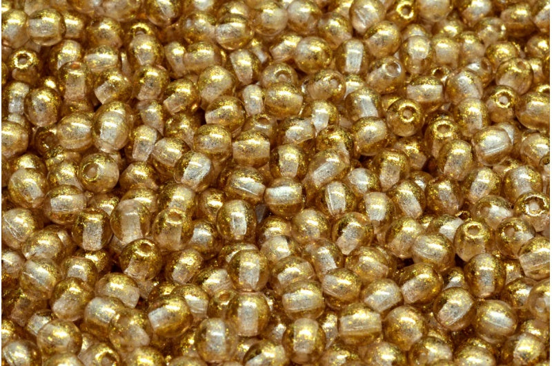 Round Druck Beads, Crystal 541010 (00030-541010), Glass, Czech Republic