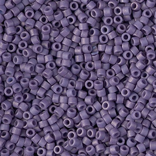 Miyuki DELICA 种子珠 Rocailles，哑光不透明釉面羽扇豆 (DB2293)，玻璃，日本