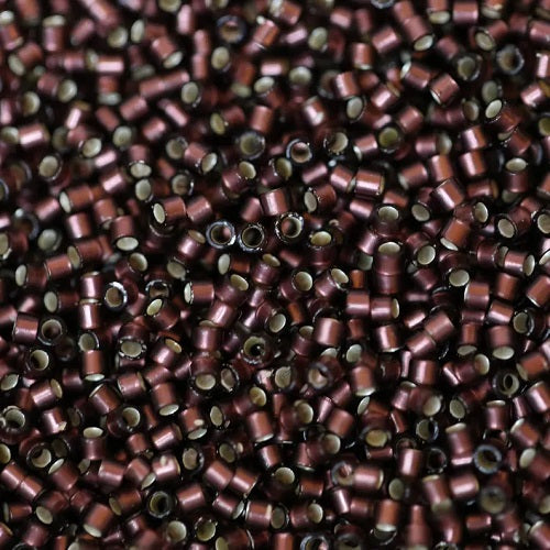 TOHO Round Glass Seed Beads, Silver Lined Frosted Amethyst (#26CF), Glass, Japan