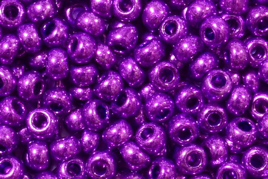 Round Preciosa Ornela Rocailles Seed Beads, Violet Metallic (18328), Glass, Czech Republic