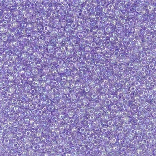 TOHO Round Glass Seed Beads, Transparent Rainbow Fowglove (#477D), Glass, Japan