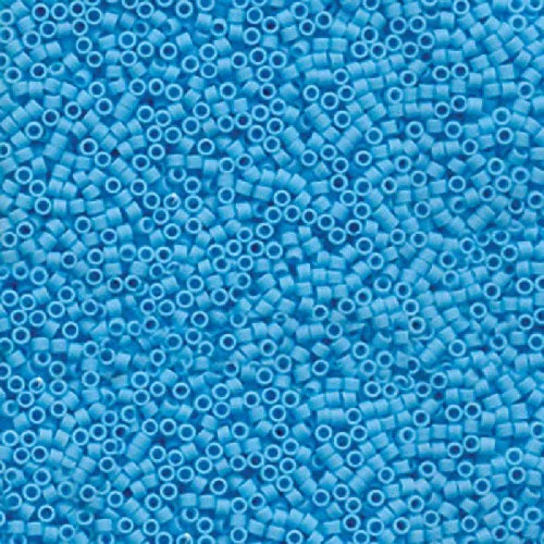 Miyuki DELICA Seed Beads Rocailles, Matte Opaque Light Blue (DB0755), Glass, Japan