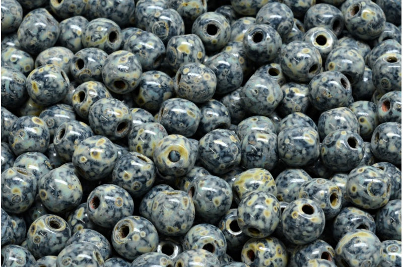 セミラウンドベダス、ブラックトラバーチンベージュトラバーチンスポット（23980-86800-33301）、ガラス、チェコ共和国