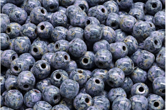 セミラウンドベダス、ブラックトラバーチンコールドパープルスポット（23980-86800-33305）、ガラス、チェコ共和国