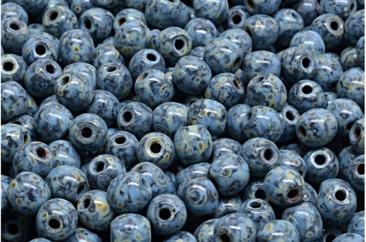 セミラウンドベダス、ブラックトラバーチンブルースポット（23980-86800-33308）、ガラス、チェコ共和国