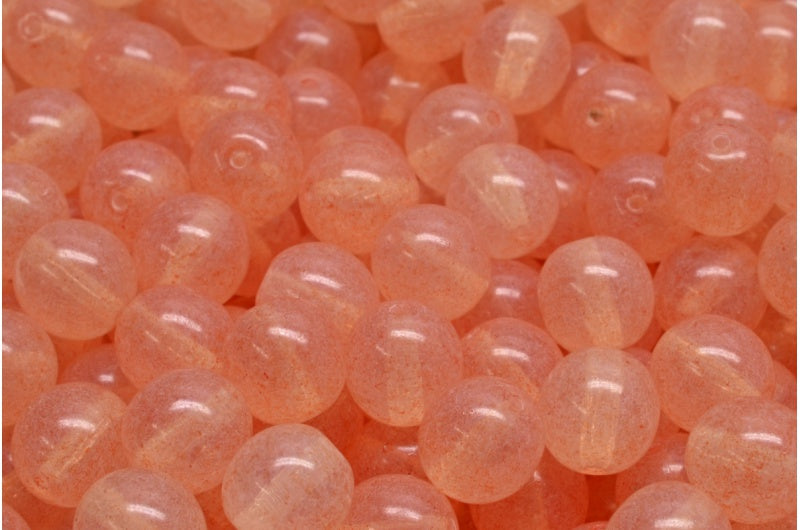 Round Druck Beads, Crystal 20003 (00030-20003), Glass, Czech Republic