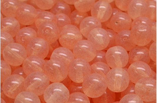 Round Druck Beads, Crystal 20003 (00030-20003), Glass, Czech Republic