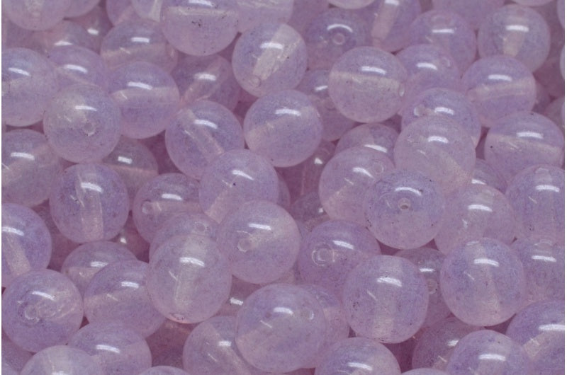 Round Druck Beads, Crystal 20009 (00030-20009), Glass, Czech Republic