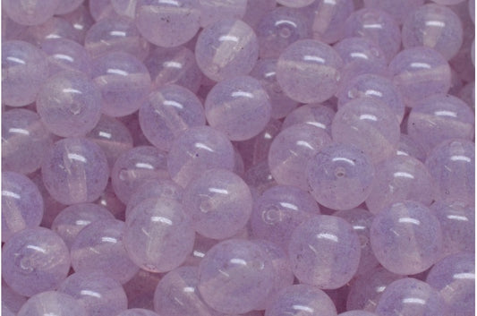 Round Druck Beads, Crystal 20009 (00030-20009), Glass, Czech Republic