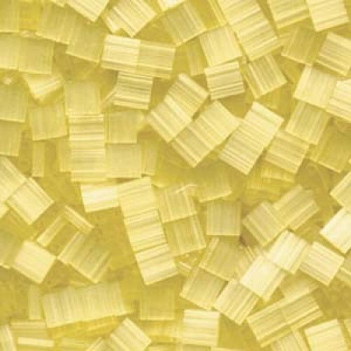 Miyuki Tila / Half Tila / Quater Tila 2-hole Beads, Silk Pale Yellow (TL2554), Glass, Japan