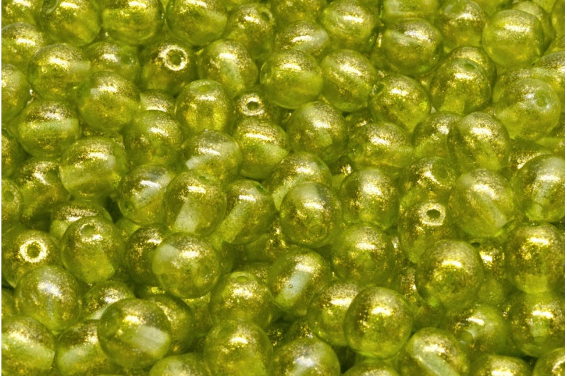 Round Druck Beads, Crystal 541008 (00030-541008), Glass, Czech Republic