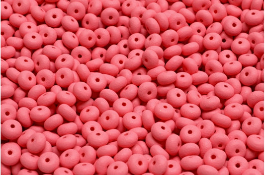 ロンデル・ドラックビーズ、ホワイトオパール 22M09 (02020-22M09)、ガラス、チェコ共和国