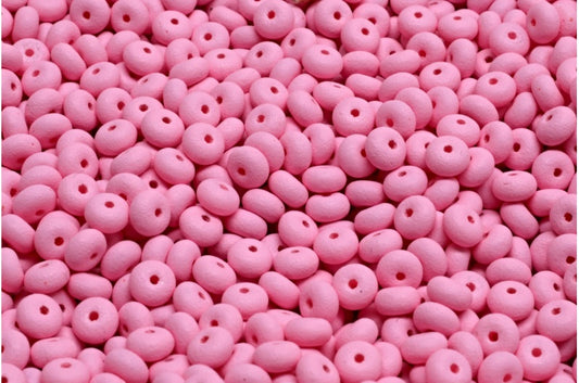 Rondelle Druck Beads, White Opal 22M10 (02020-22M10), Glass, Czech Republic