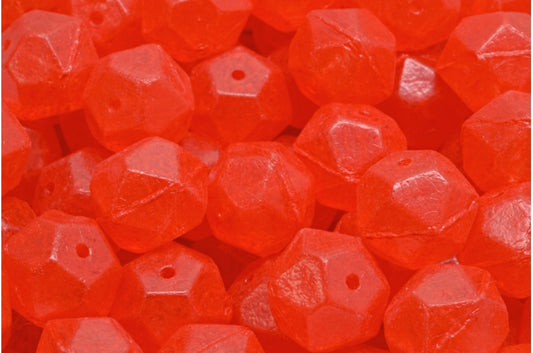 イングリッシュカットビーズ、クリスタルベージュオレンジスポッテッド（00030-33307）、ガラス、チェコ共和国