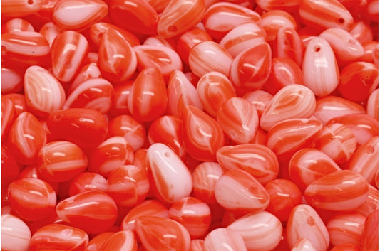 Drop Beads, Green Purple (95000), Glass, Czech Republic