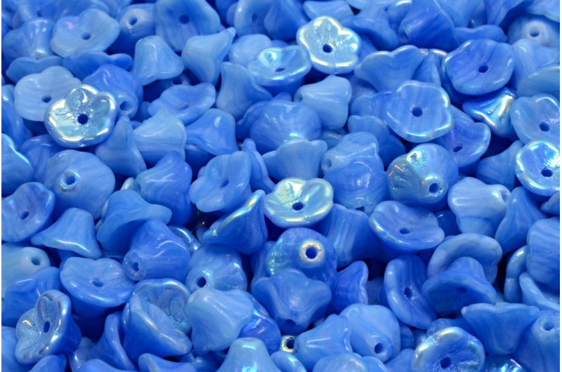 Bell Flower Cup Beads, 31400 Ab (31400-28701), Glass, Czech Republic