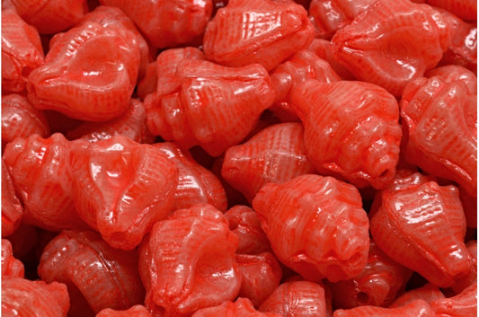 ミュレックスシェルビーズ、オパールピンクベージュオレンジスポット（71111-33307）、ガラス、チェコ共和国