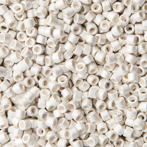 Miyuki DELICA Seed Beads Rocailles, Frosted Silver Plated Metallic (DB0551F), Glass, Japan