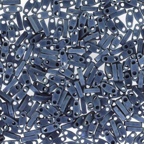 Miyuki Tila / Half Tila / Quater Tila 2-hole Beads, Gunmetal Matte (HTL2001), Glass, Japan