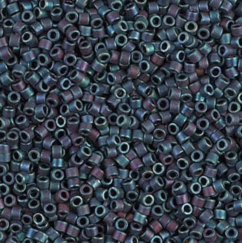 Miyuki DELICA Seed Beads Rocailles, Matte MetallicBlue Iris (DB0325), Glass, Japan