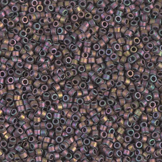 Miyuki DELICA 种子珠 Rocailles，哑光金属玫瑰金鸢尾花 (DB1056)，玻璃，日本