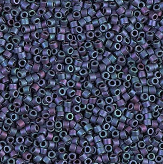 Miyuki DELICA Seed Beads Rocailles, Matte Metallic Violet Gold Iris (DB1054), Glass, Japan