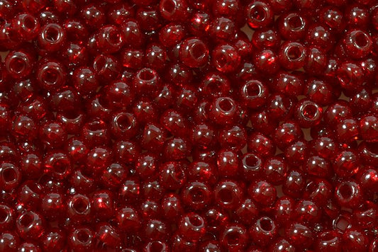 Round Preciosa Ornela Rocailles Seed Beads, Garnet (90120), Glass, Czech Republic