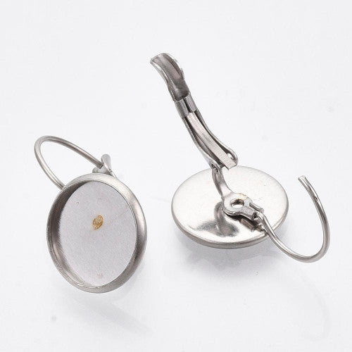 Earrings with a base, Stainless Steel 304
