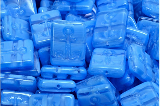 OUTLET 10克 锚形图案长方形珠子，18 x 12毫米，66026 (66026)，玻璃，日本