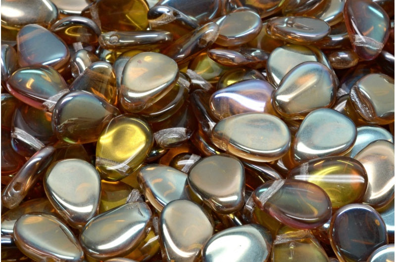 Anemone Petal Beads, Crystal 22501 (00030-22501), Glass, Czech Republic