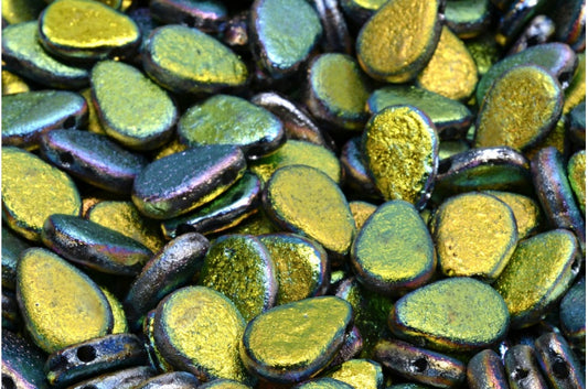 フラットティアドロップビーズ、クリスタルエッチング28103（00030-ETCH-28103）、ガラス、チェコ共和国