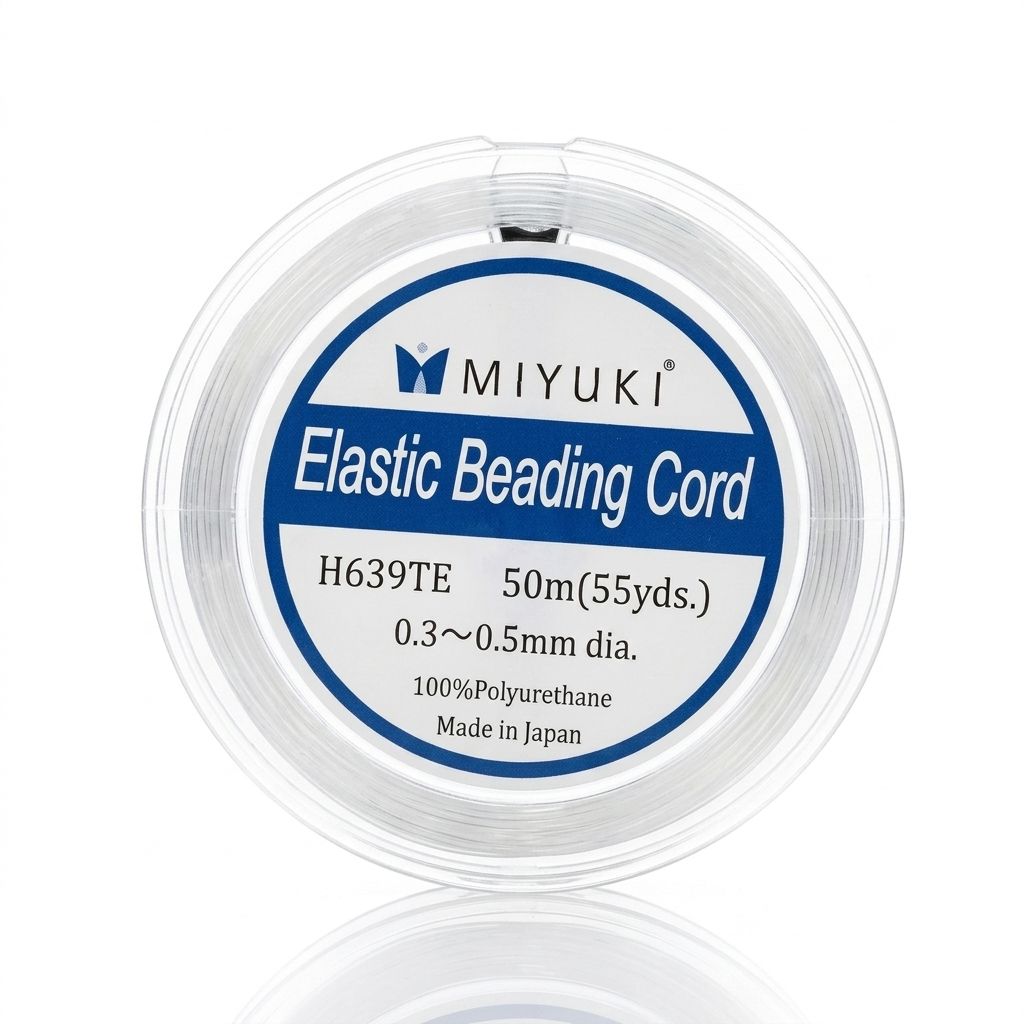 Miyuki Lycra Elastic Cord, Crystal (#CLR), Glass, Japan
