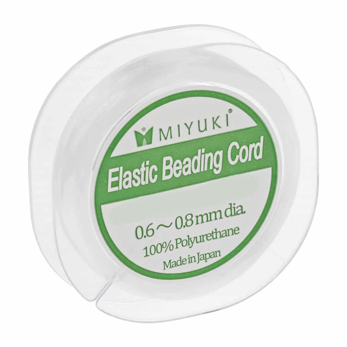 Miyuki Lycra Elastic Cord, Crystal (#CLR), Glass, Japan