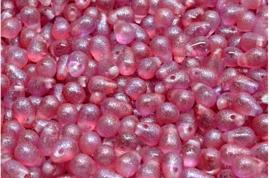 水滴珠，水晶粉色（00030-542006），玻璃，捷克共和国