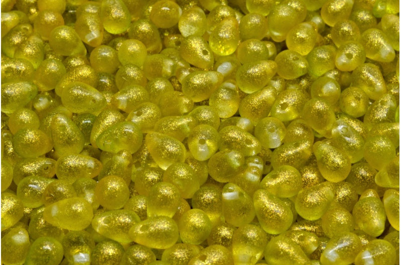 泪珠珠，水晶黄（00030-542009），玻璃，捷克共和国