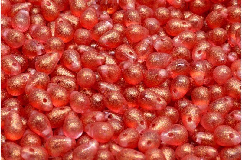 泪珠珠，水晶红（00030-542011），玻璃，捷克共和国