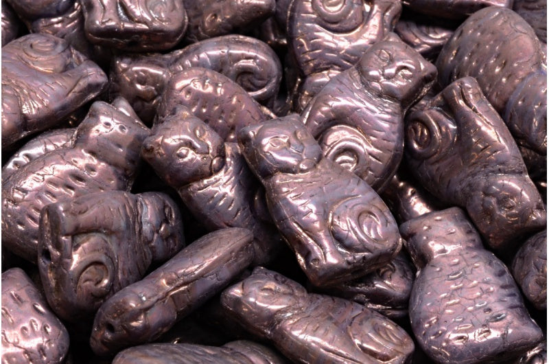 猫珠，R0001 紫色 (R0001-15726)，玻璃，捷克共和国