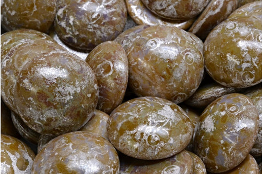 Cabochon Beads, 28410 Stain Silver (28410-65400), Glass, Czech Republic